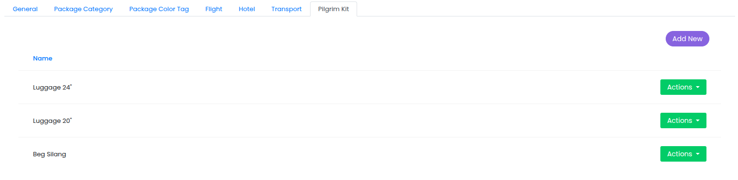 Pilgrim Kit Configuration